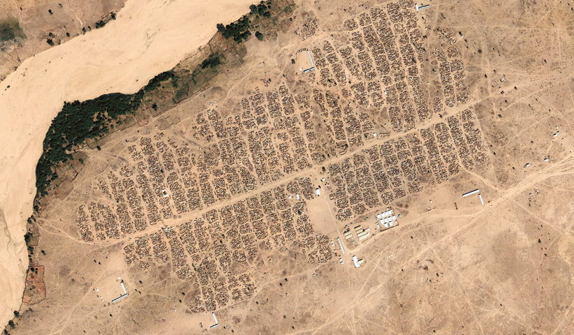 The Bredjing refugee camp in Chad. Many Sudanese people live here (founded in 2004)
