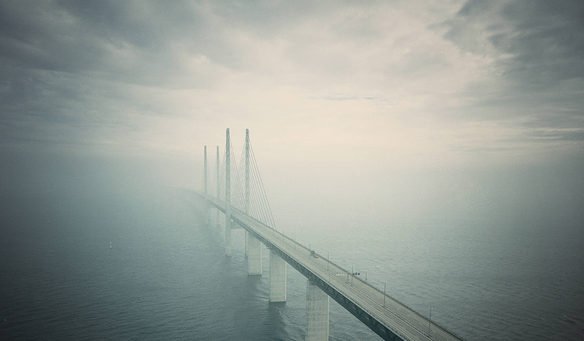 Die Öresundbrücke in Dänemark